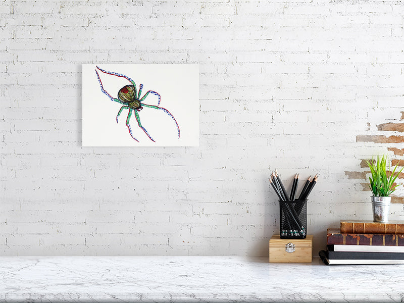 Bug Amadeus Giclée print A4 size by Maria Pelton showing insect character with personality inspired by wonder