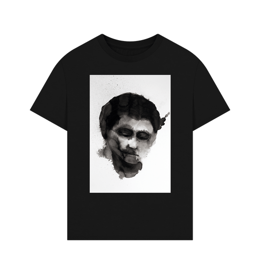 Black Printed T-shirt Front