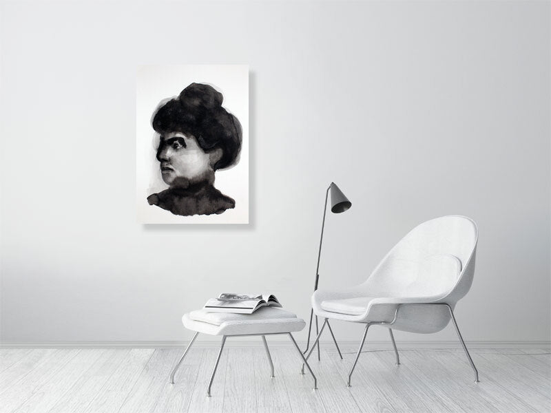 Josephine Clothilde Victorian portrait  Giclée print A1 size by Maria Pelton showing expressive face inspired by Victorian photography