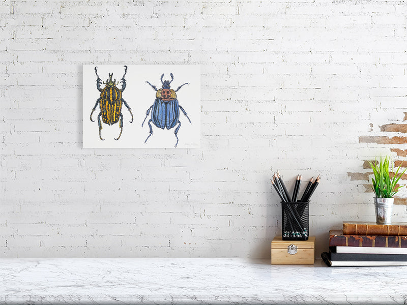 Taste 2 Giclée print A4 size by Maria Pelton showing insect as future food inspired by environmental pressures