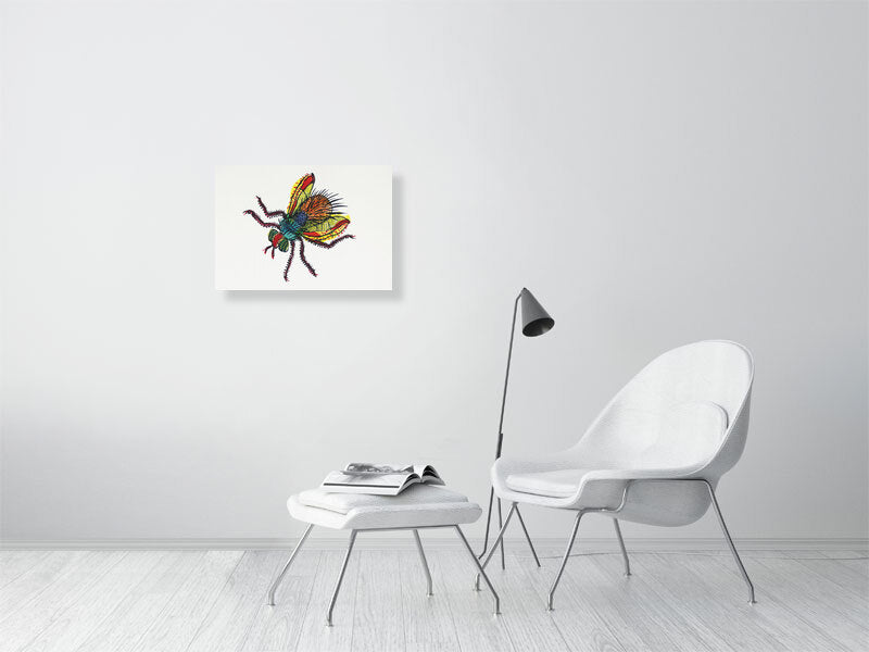 Bug Monaveen Giclée print A2 size by Maria Pelton showing insect character with personality inspired by wonder