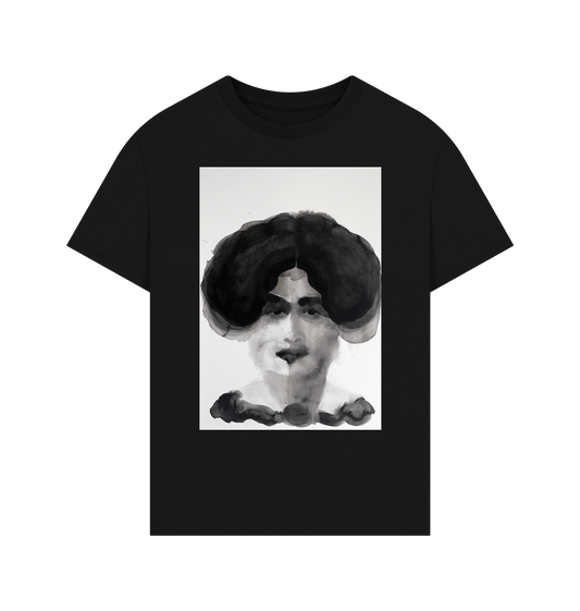Black Printed T-shirt Front