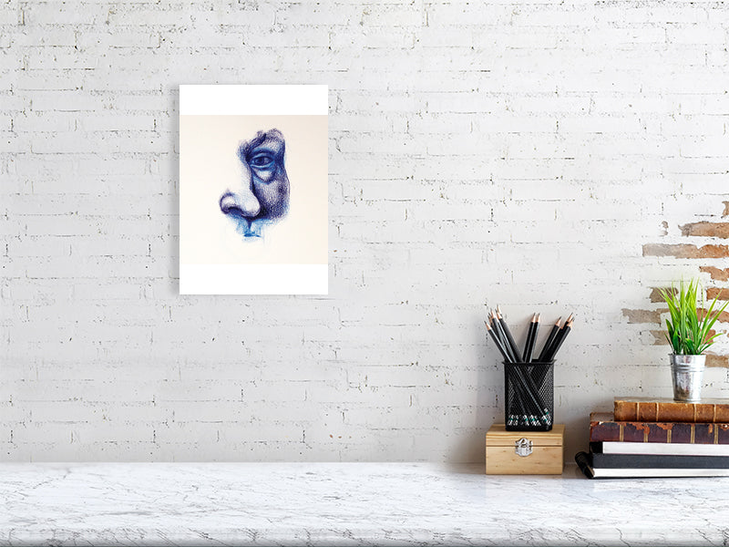 Fragment Study 7 Giclée print A4 size by Maria Pelton showing human emotions and fragments of memory inspired by Renaissance paintings