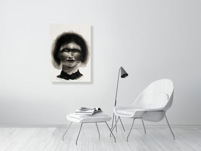 Matilda Florence Victorian portrait  Giclée print A1 size by Maria Pelton showing expressive face inspired by Victorian photography