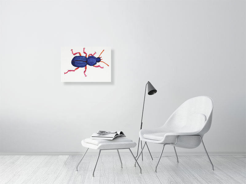 Bug Augustus Digby Giclée print A2 size by Maria Pelton showing insect character with personality inspired by wonder
