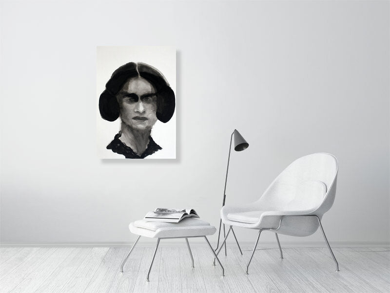 Margaret Lavinia  Victorian portrait Giclée print A1 size by Maria Pelton showing expressive face inspired by Victorian photography