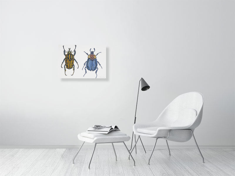 Taste 2 Giclée print A2 size by Maria Pelton showing insect as future food inspired by environmental pressures
