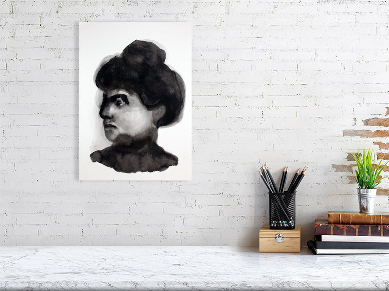 Josephine Clothilde Victorian portrait  Giclée print A3 size by Maria Pelton showing expressive face inspired by Victorian photography