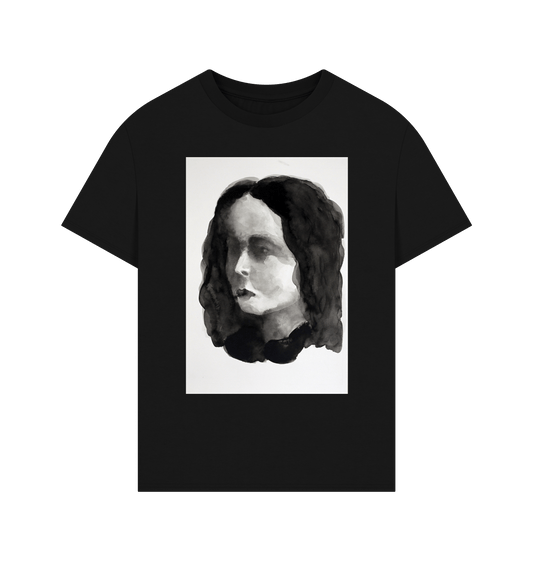 Black Printed T-shirt Front