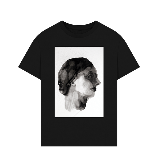 Black Printed T-shirt Front