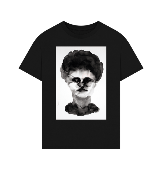 Black Printed T-shirt Front