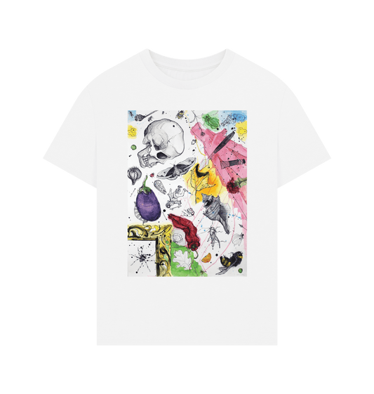 White Printed T-shirt Front