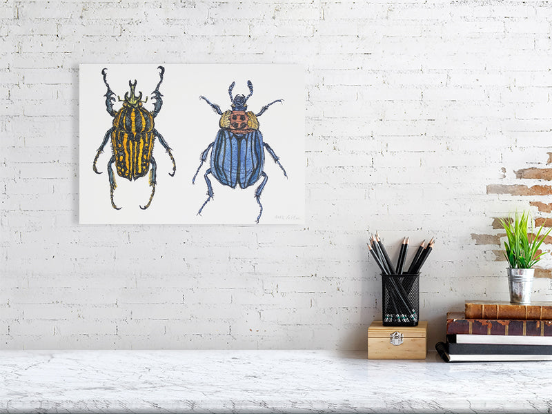 Taste 2 Giclée print A3 size by Maria Pelton showing insect as future food inspired by environmental pressures